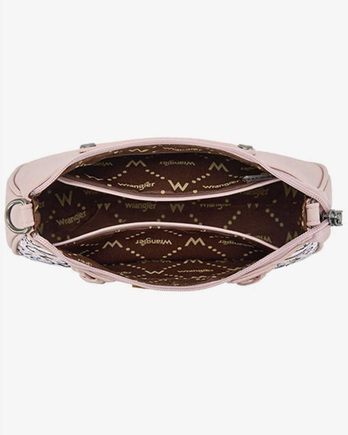 Image #2 - Wrangler Women's Braided Paisley Bandana Shoulder Bag, Pink, hi-res