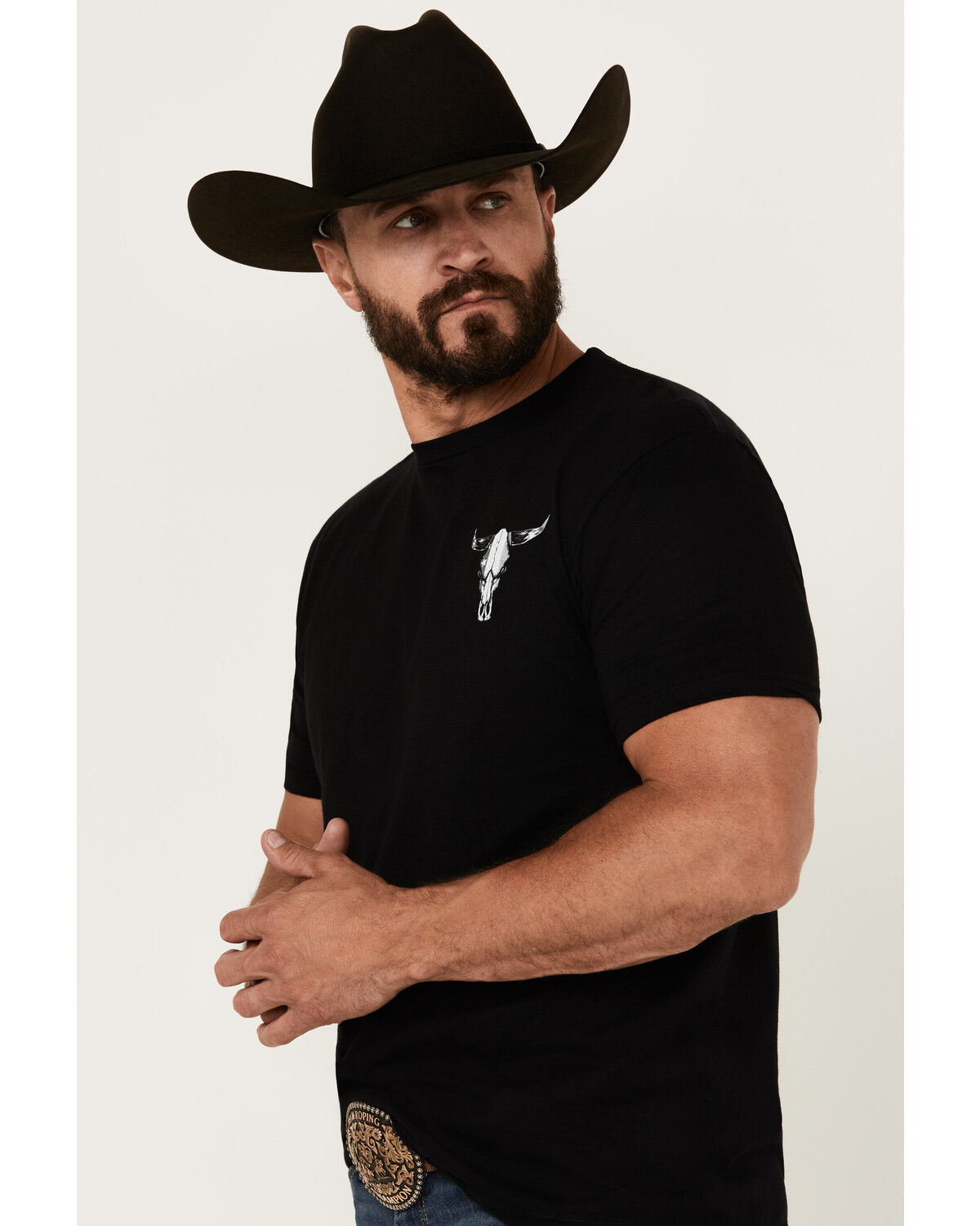 Image #3 - Cowboy Hardware Men's Freedom Is Never Free Short Sleeve Graphic T-Shirt, Black, hi-res