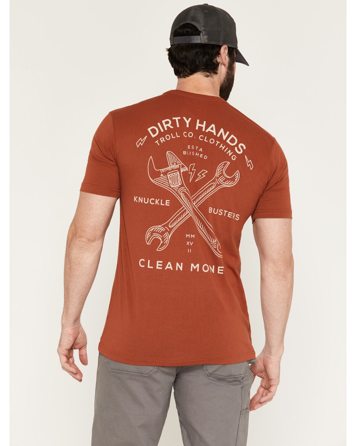 Image #1 - Troll Co Men's Twisting Wrenches Short Sleeve Graphic Work T-Shirt - Big, Red, hi-res