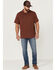Image #2 - Brothers and Sons Men's Solid Slub Short Sleeve Polo Shirt, Red, hi-res
