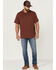 Image #2 - Brothers and Sons Men's Solid Slub Short Sleeve Polo Shirt , Red, hi-res