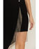 Image #2 - Rock & Roll Denim Women's Rhinestone Fringe Mini Skirt, Black, hi-res