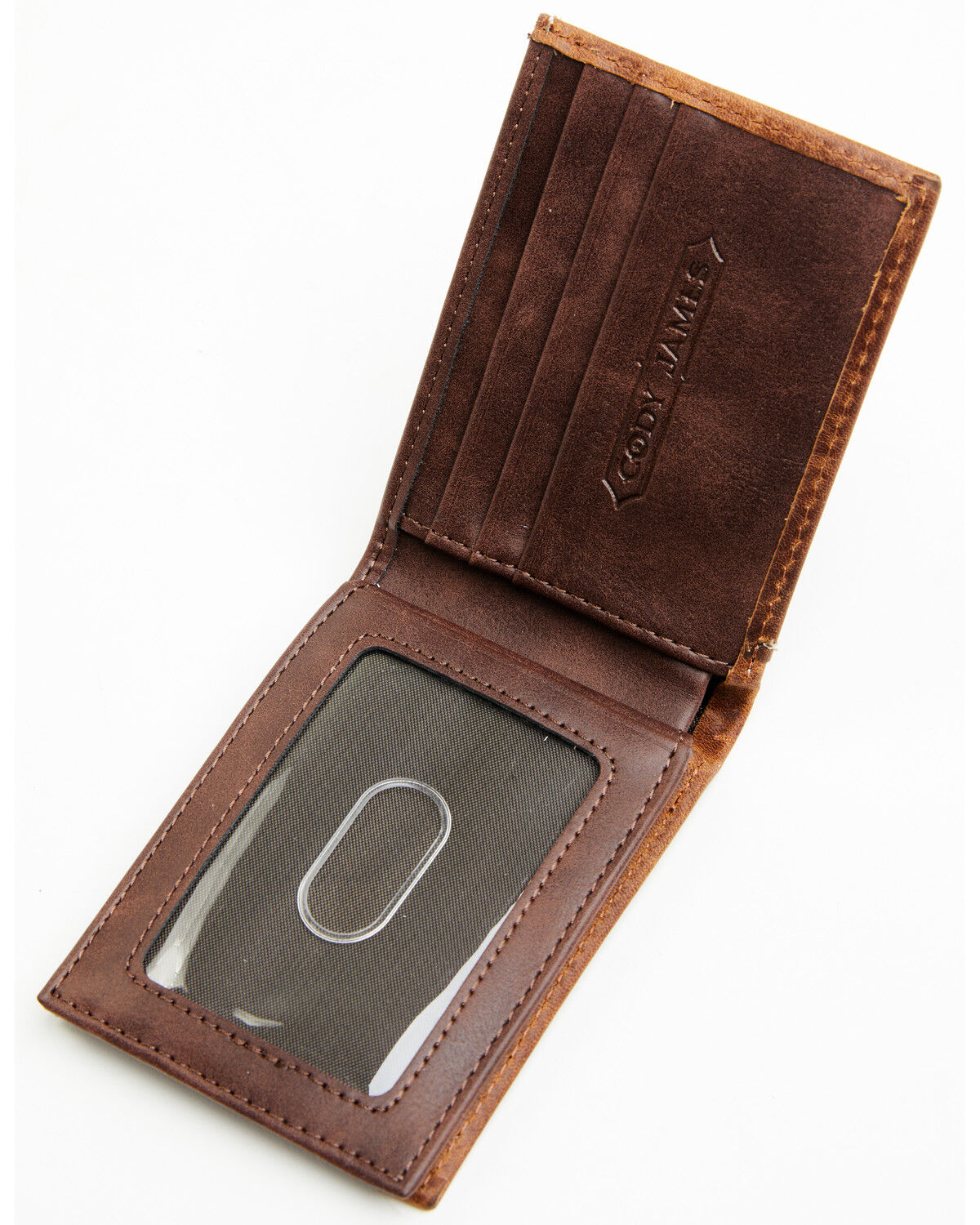 Image #2 - Cody James Men's Tooled Bifold Leather Wallet, Brown, hi-res