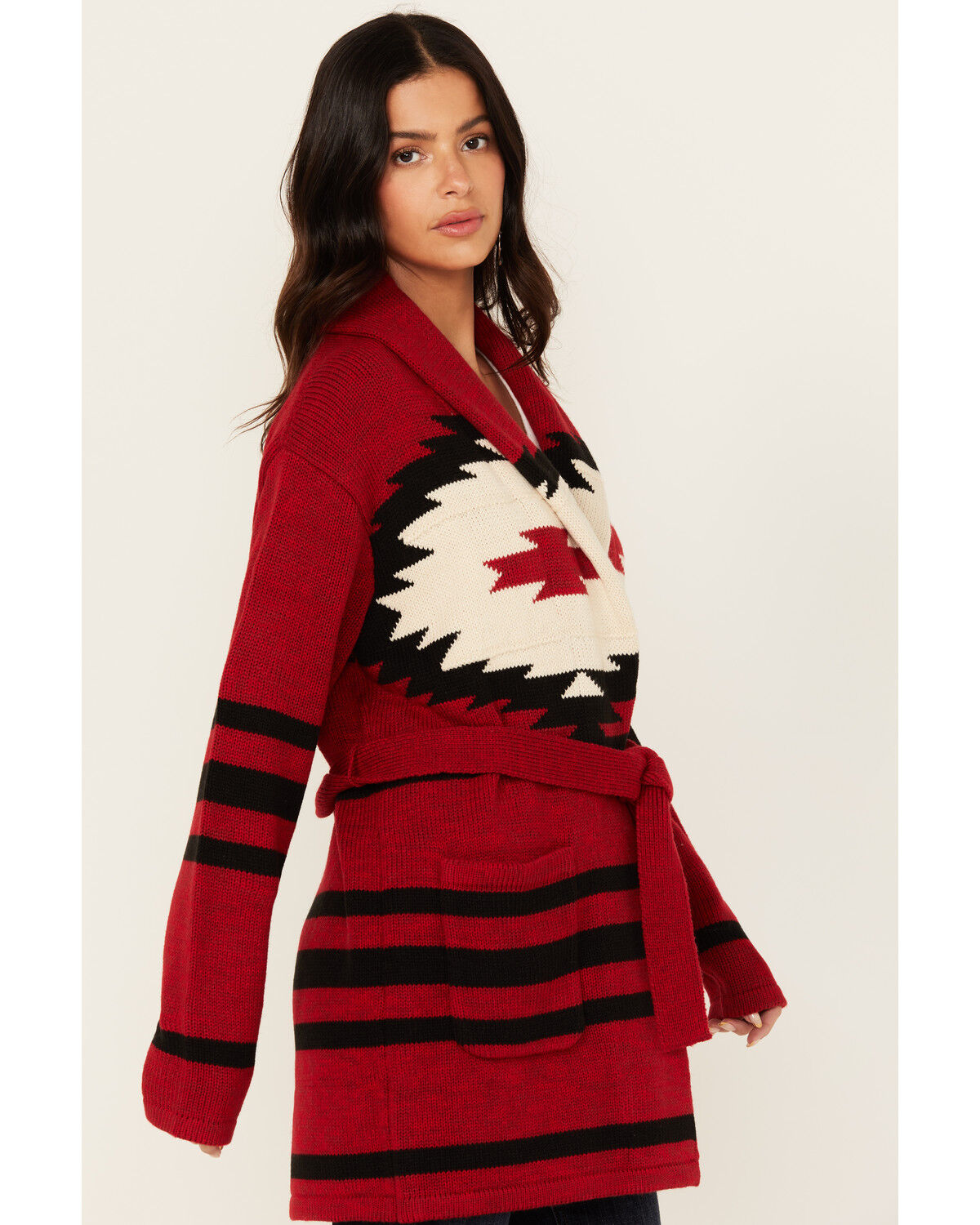 Image #2 - Idyllwind Women's Twin Elms Cardigan, Red, hi-res