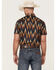 Image #4 - Dale Brisby Men's Digital Print Short Sleeve Snap Western Shirt, Charcoal, hi-res