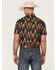Image #4 - Dale Brisby Men's Digital Print Short Sleeve Snap Western Shirt , Charcoal, hi-res