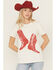 Image #1 - Shyanne Women's Boot Short Sleeve Graphic Tee, Ivory, hi-res