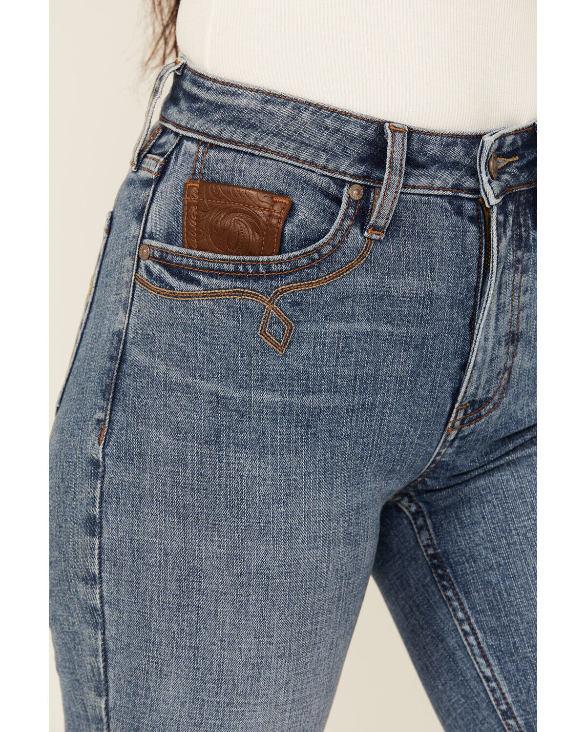 Image #2 - Shyanne Women's Celeste High Rise Bootcut Stretch Denim Jeans, Medium Wash, hi-res