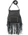 Image #1 - American West Women's Studded Fringe Handbag, Black, hi-res
