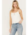 Image #2 - Cleo + Wolf Women's Rib Knit Henley Tank, Cream, hi-res