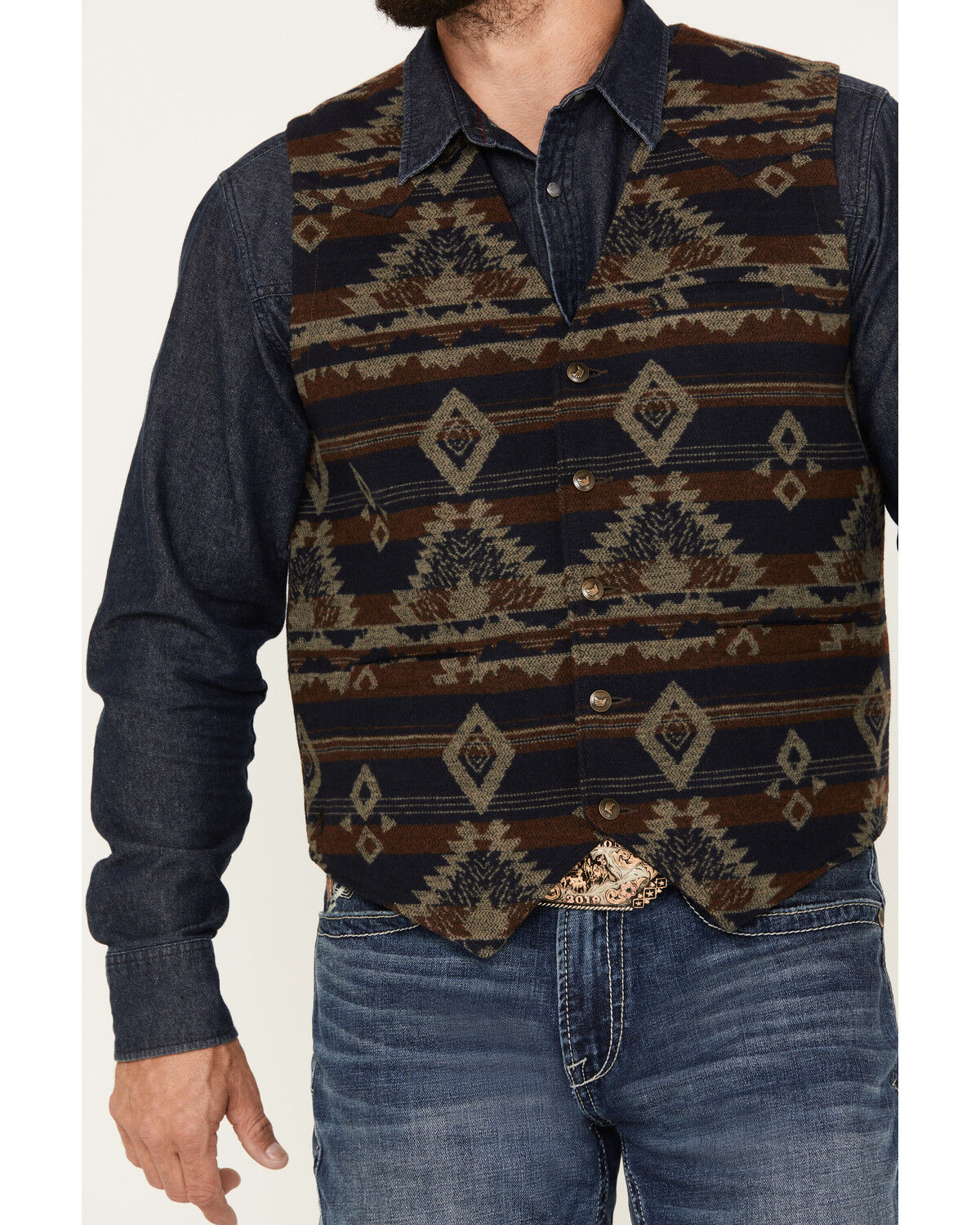 Image #3 - Cody James Men's Dakota Southwestern Jacquard Vest, , hi-res