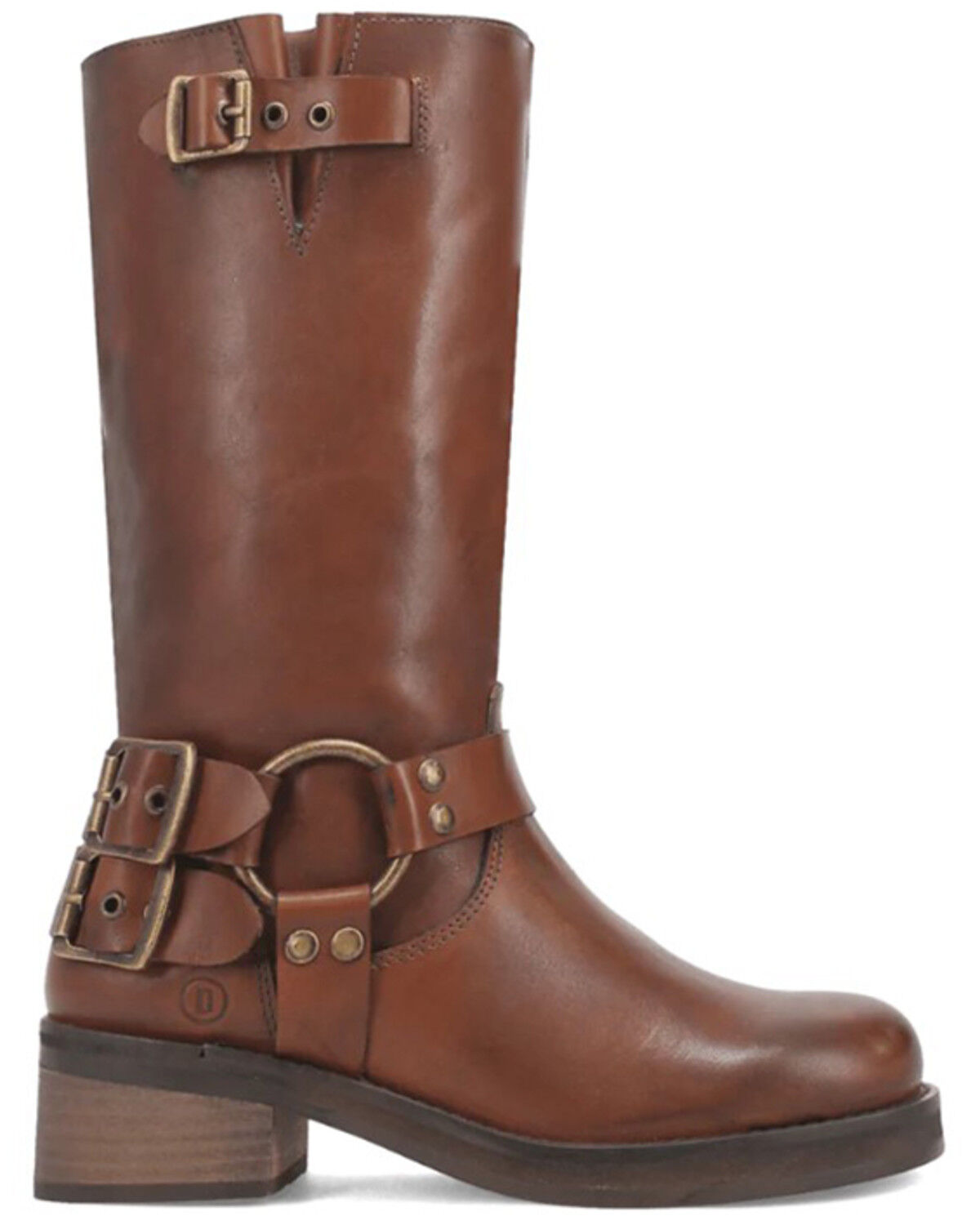 Image #2 - Dingo Women's Harlee Harness Boots - Round Toe, Brown, hi-res