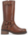 Image #2 - Dingo Women's Harlee Harness Boots - Round Toe, Brown, hi-res