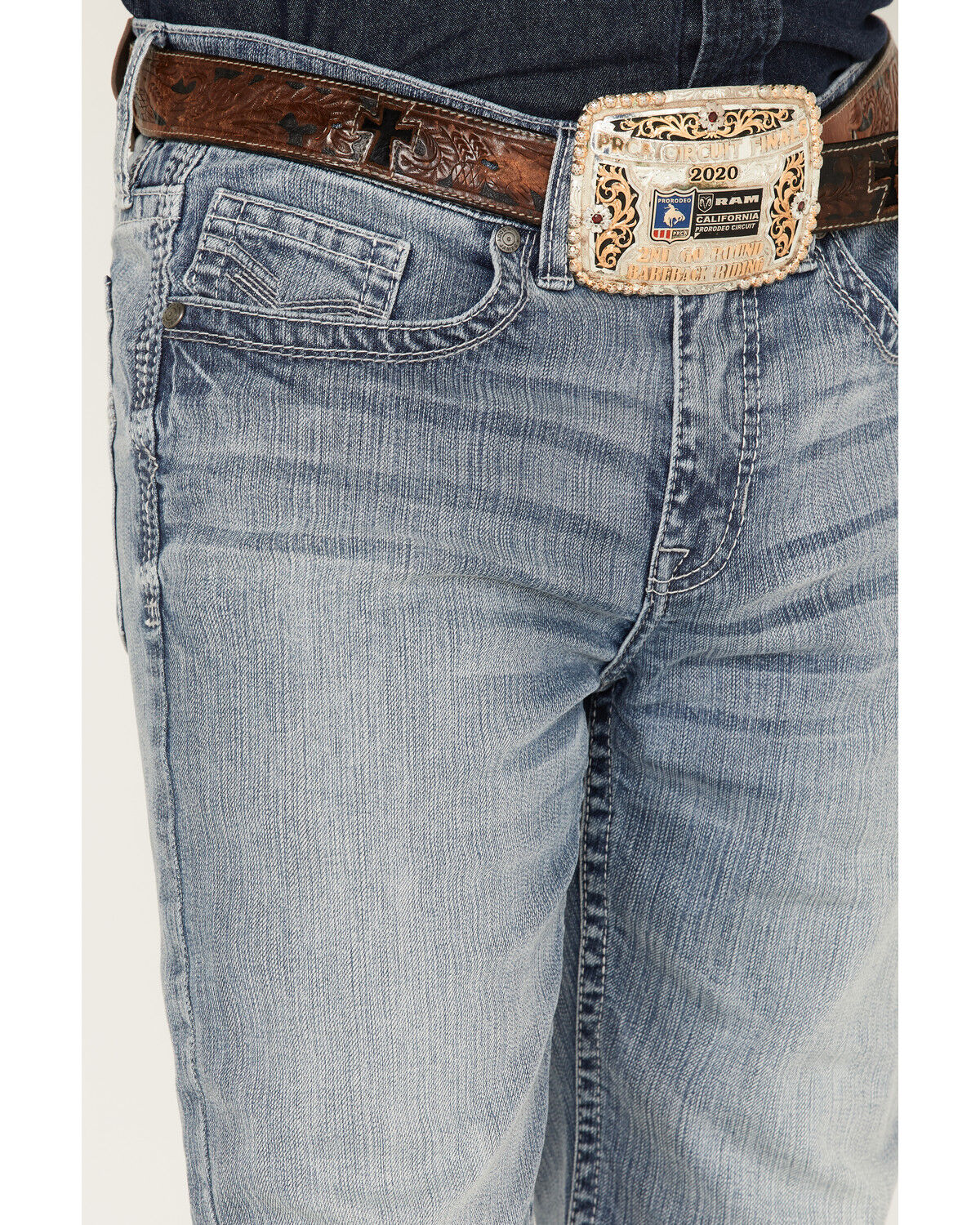 Image #2 - Cody James Men's Walker Light Wash Slim Straight Stretch Jeans, Light Medium Wash, hi-res