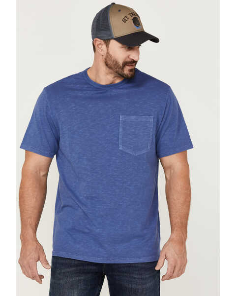 Brothers and Sons Men's Solid Basic Short Sleeve Pocket T-Shirt, Blue, hi-res