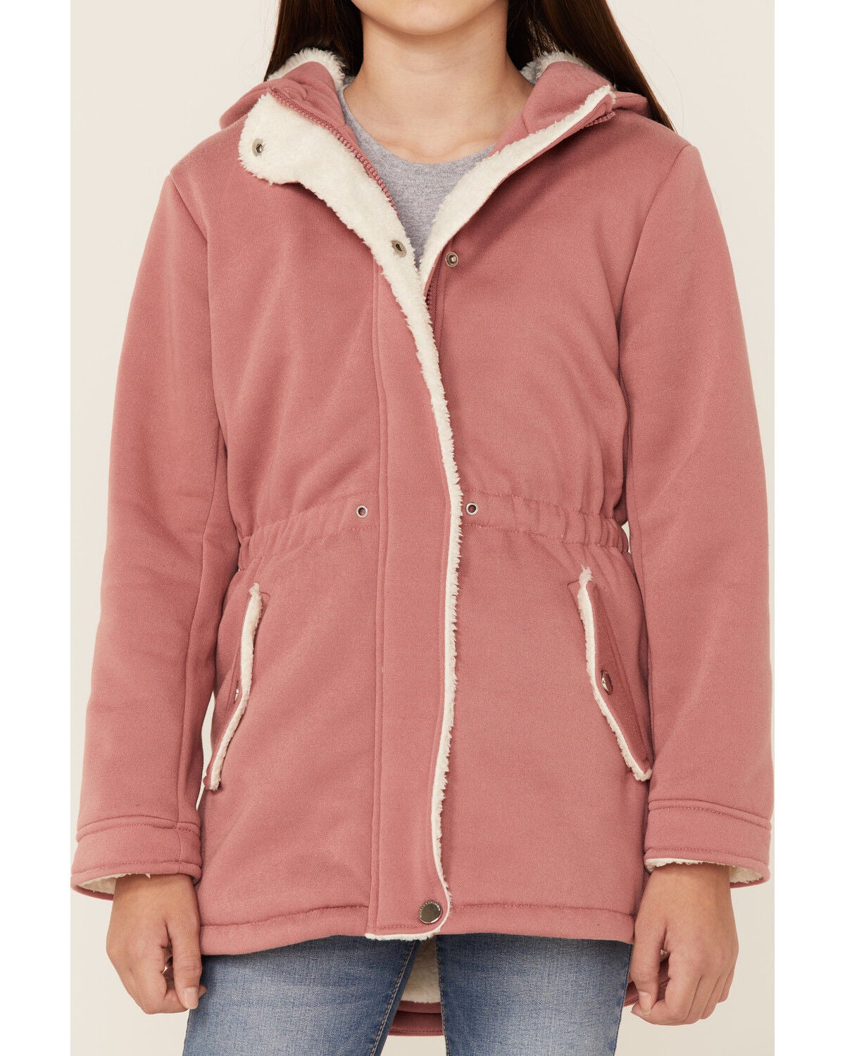 light pink fleece jacket