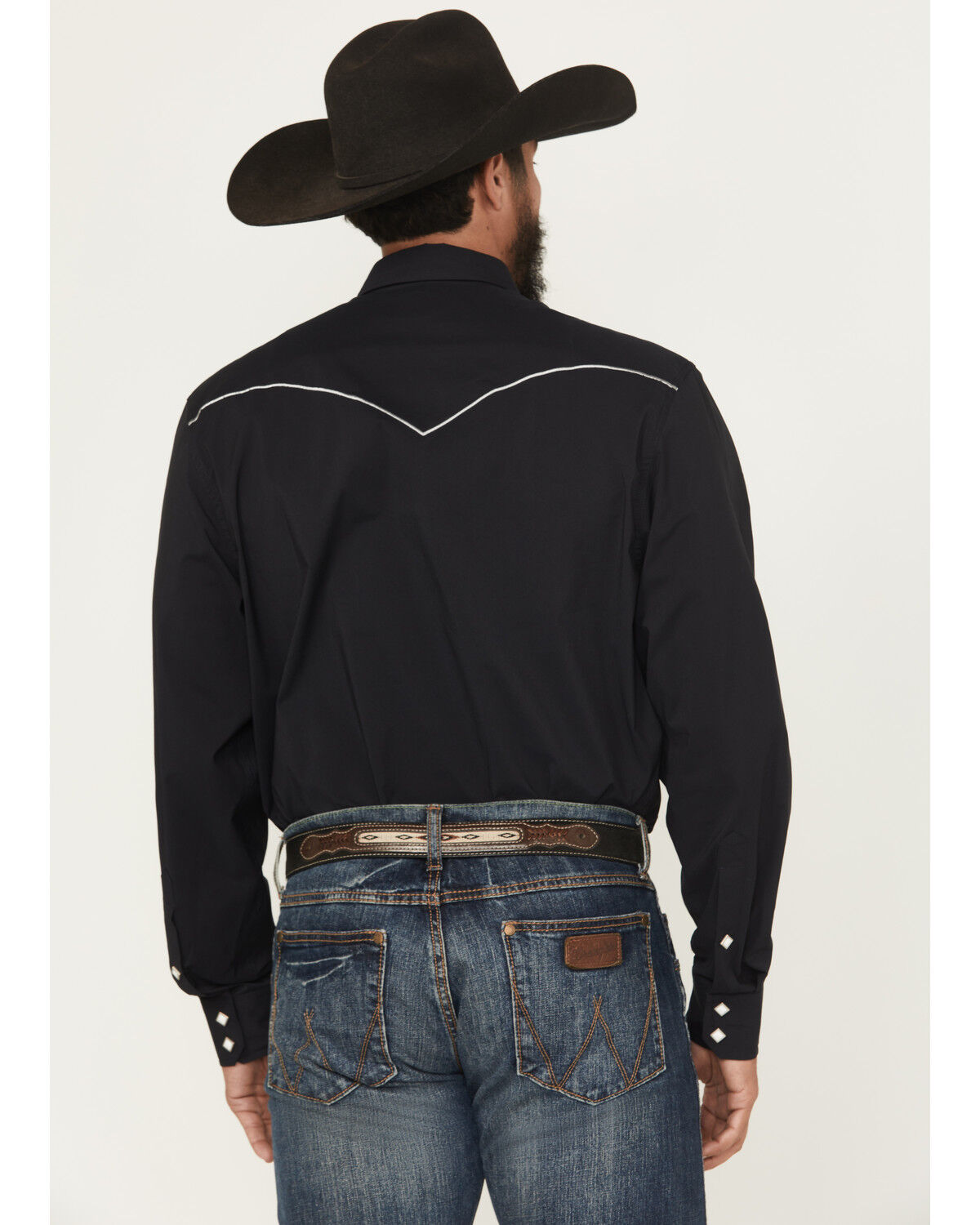 Image #4 - Kimes Ranch Men's Laneboro Solid Long Sleeve Snap Performance Western Shirt, Black, hi-res