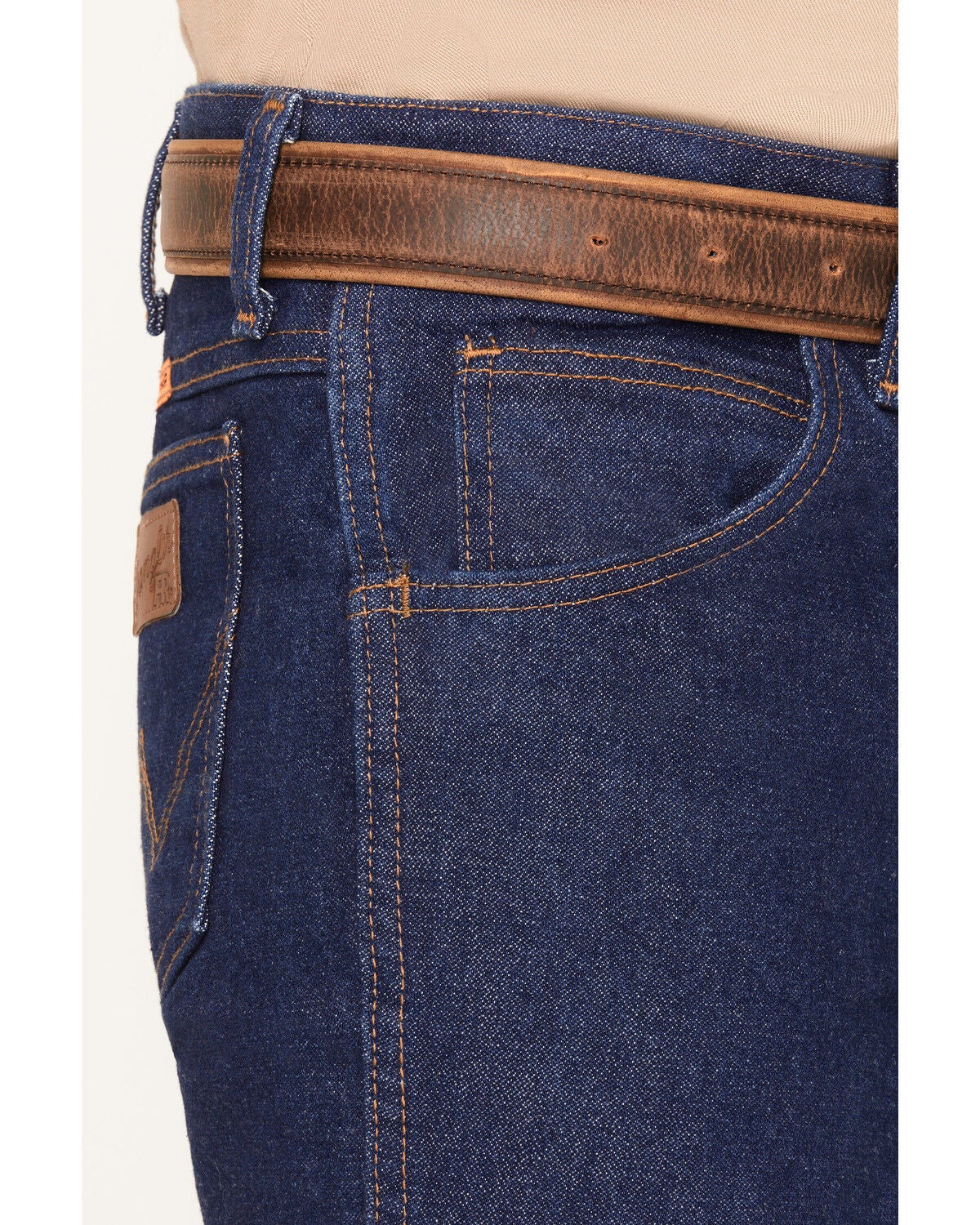 Image #3 - Wrangler Men's FR Slim Fit Straight Jeans, Indigo, hi-res