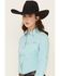 Image #2 - Ariat Women's VentTEK Plaid Print Long Sleeve Button-Down Stretch Western Shirt, Turquoise, hi-res