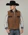 Image #1 - Scully Men's Two Tone Concealed Carry Suede Vest, Coffee, hi-res