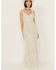 Image #1 - Wonderwest Women's Birch Beaded Mesh Bridal Dress, Cream, hi-res