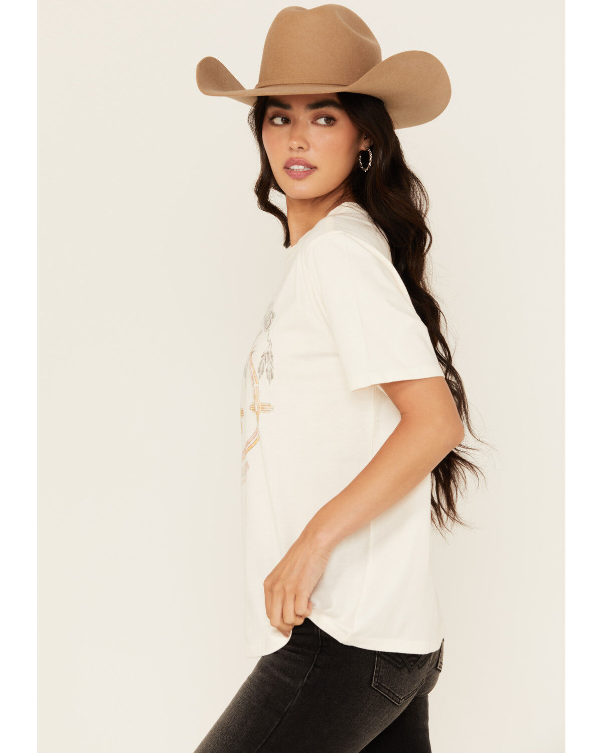 Image #2 - Idyllwind Women's Country Club Boyfriend Fit Short Sleeve Graphic Tee, Ivory, hi-res