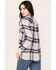 Image #4 - North River Women's Crinkle Ryn Lavender Plaid Shirt, Lavender, hi-res