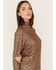 Image #2 - Tasha Polizzi Women's Kylie Leopard Print Turtleneck, Chocolate, hi-res