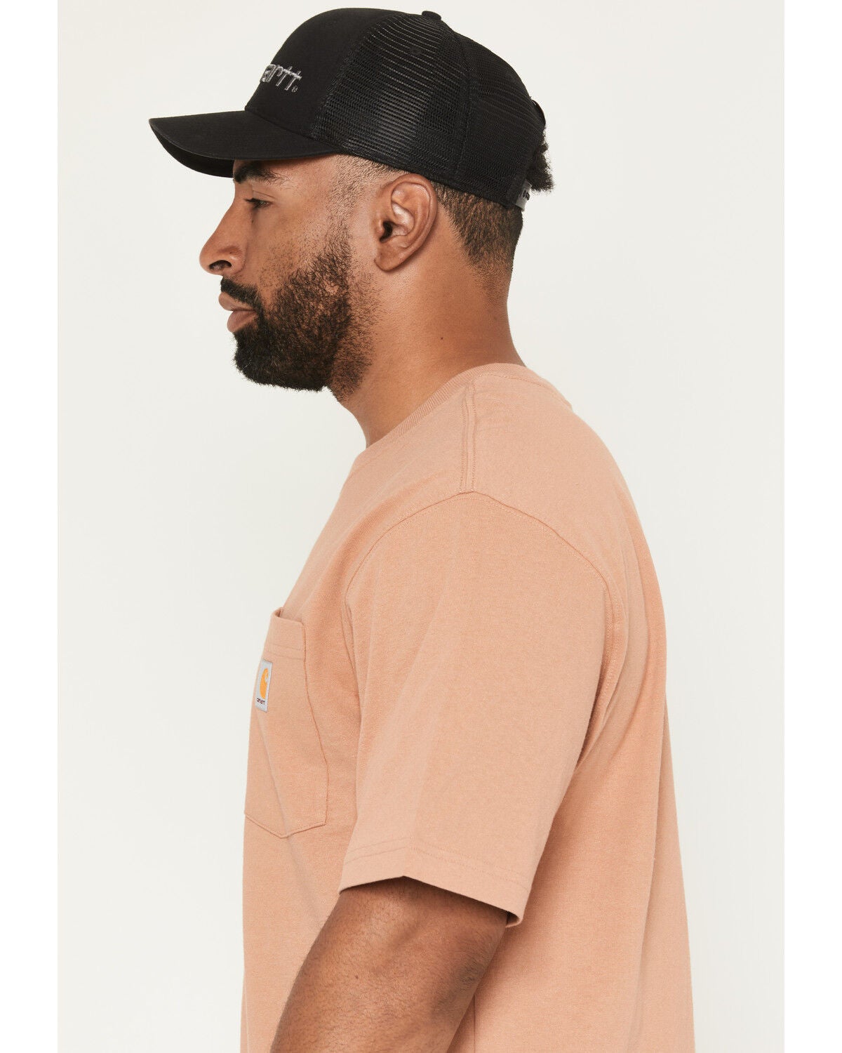 Image #2 - Carhartt Men's Loose Fit Heavyweight Short Sleeve Pocket T-Shirt, Rose, hi-res
