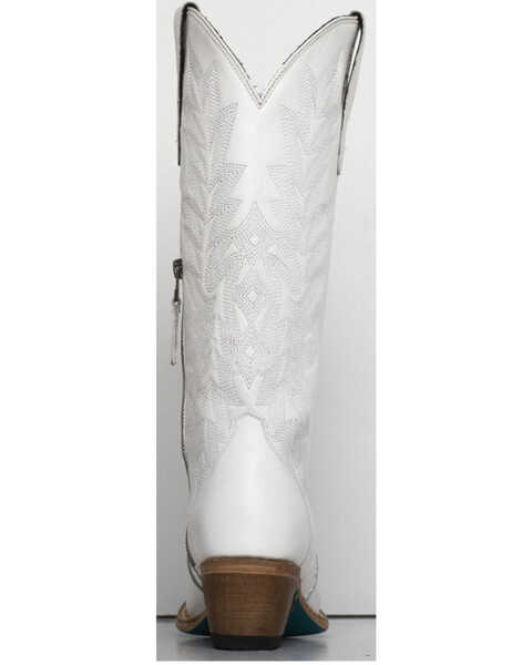Image #5 - Lane Women's Off The Record Patent Leather Tall Western Boots - Snip Toe, White, hi-res