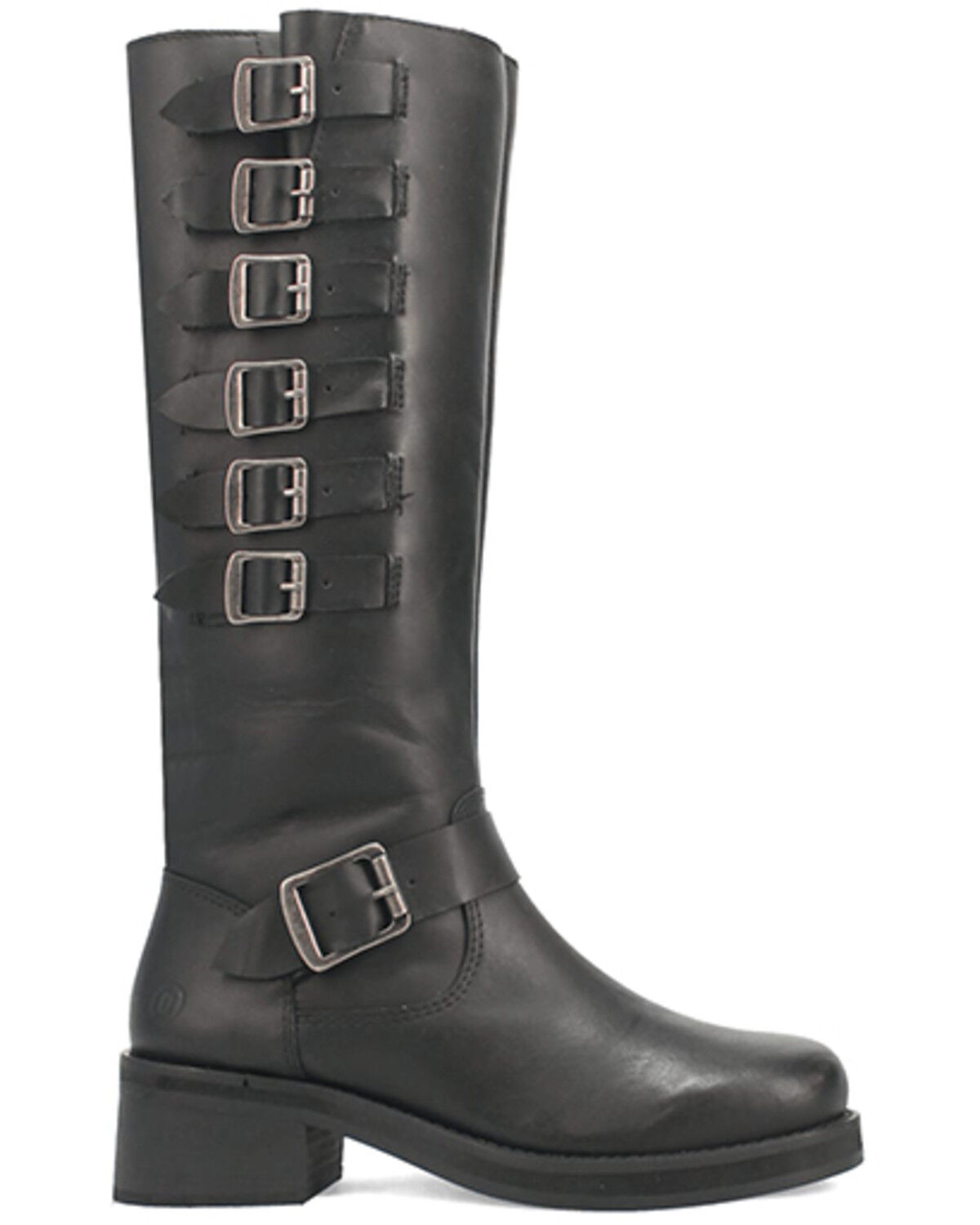 Image #2 - Dingo Women's Wild N Free Motorcycle Boots - Round Toe, Black, hi-res