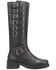Image #2 - Dingo Women's Wild N Free Motorcycle Boots - Round Toe, Black, hi-res