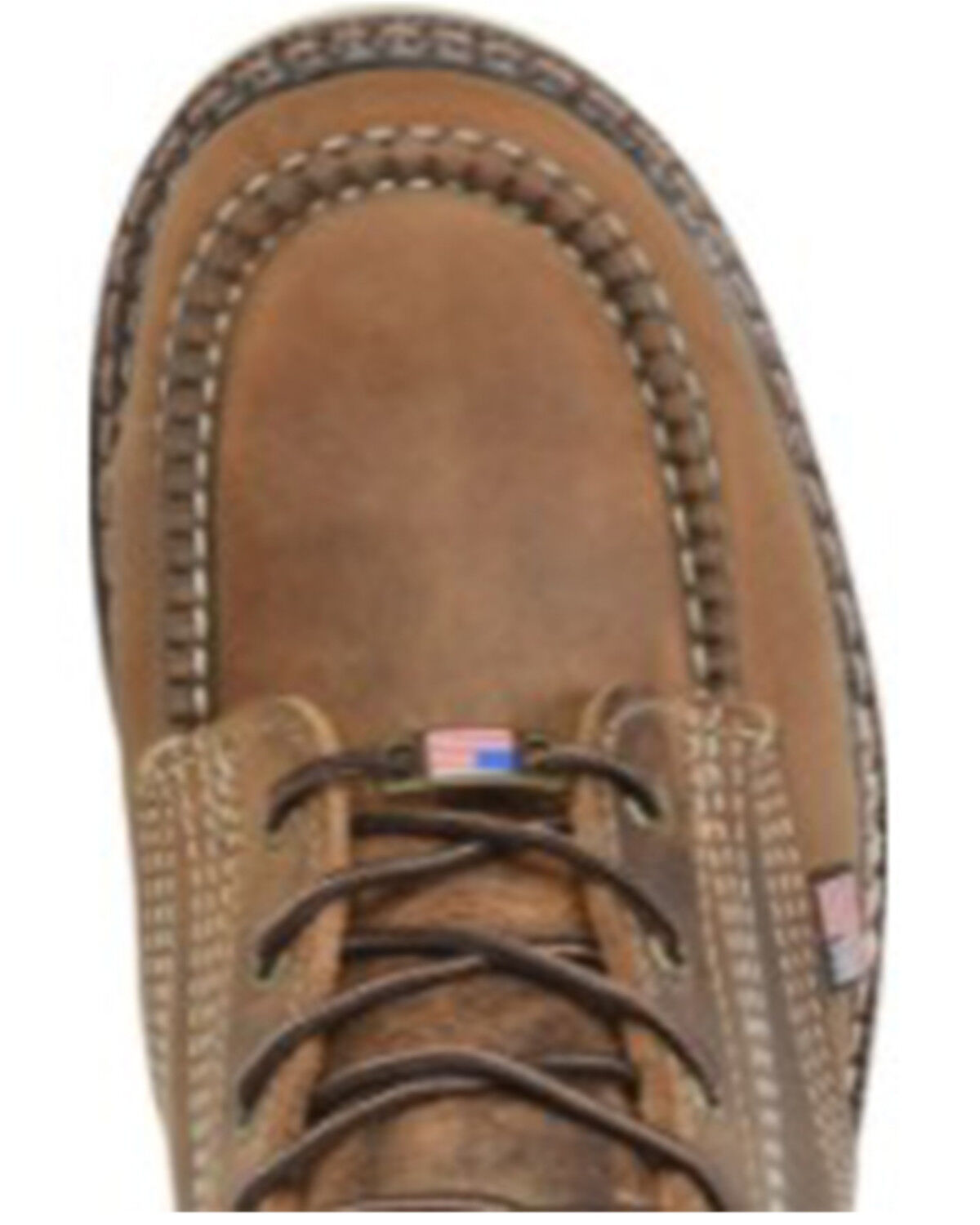 Image #5 - Carolina Men's 6" Domestic AMP USA Wedge Moc Work Boot - Steel Toe, Brown, hi-res
