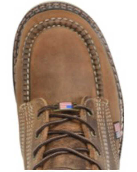 Image #5 - Carolina Men's 6" Domestic AMP USA Wedge Work Boot - Steel Toe , Brown, hi-res