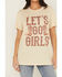 Image #3 - Blended Women's Let's Go Girls Short Sleeve Graphic Tee, Tan, hi-res