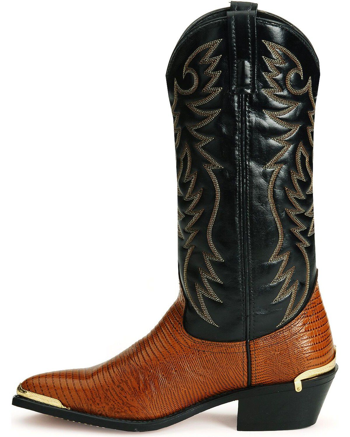 Image #3 - Laredo Men's Lizard Print Western Boots - Snip Toe, , hi-res
