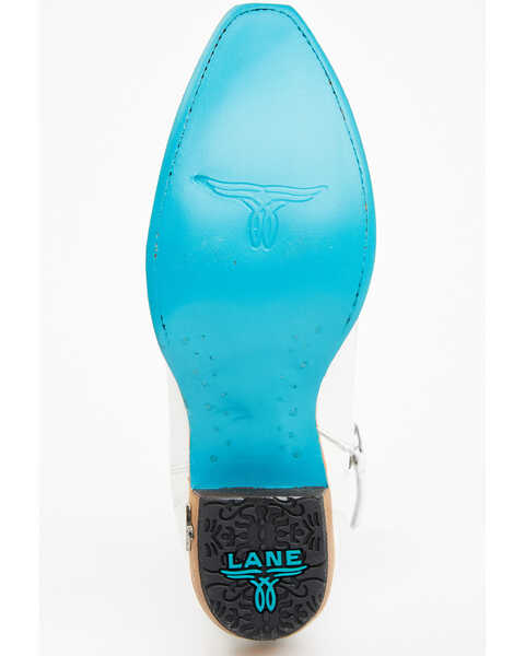 Image #7 - Lane Women's Cossette Western Booties - Snip Toe, White, hi-res