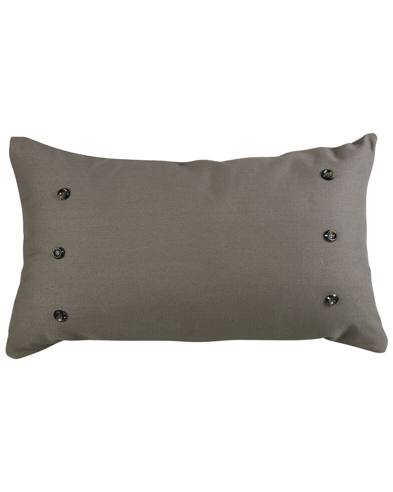 HiEnd Accents Piedmont Large Gray Linen Pillow, Multi, hi-res