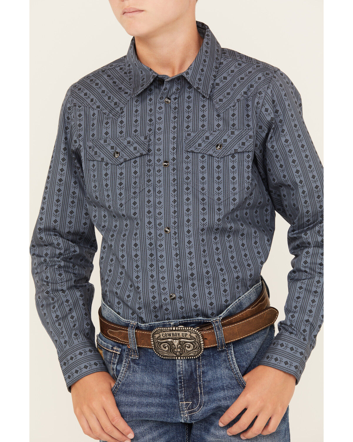Image #3 - Cody James Boys' Cowboy Long Sleeve Snap Western Shirt, , hi-res