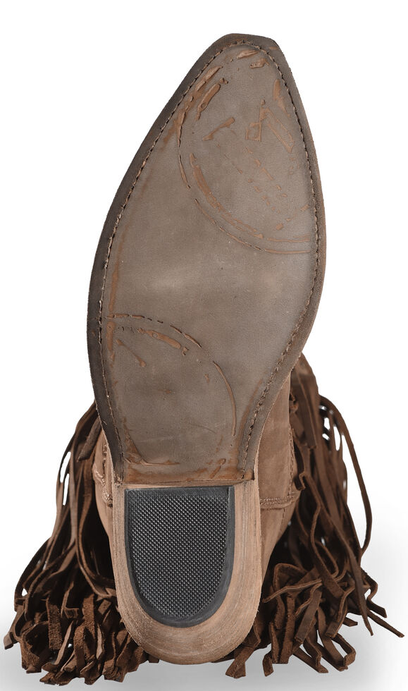 Liberty Black Vegas Fringe Boots - Pointed Toe, Dark Brown, hi-res