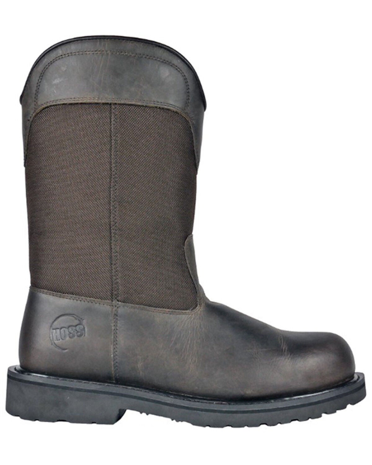 Image #2 - Hoss Men's Buck Wellington Work Boots - Steel Toe, Brown, hi-res