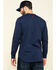 Hawx Men's Navy Sleeve Logo Long Sleeve Work T-Shirt - Tall , Navy, hi-res