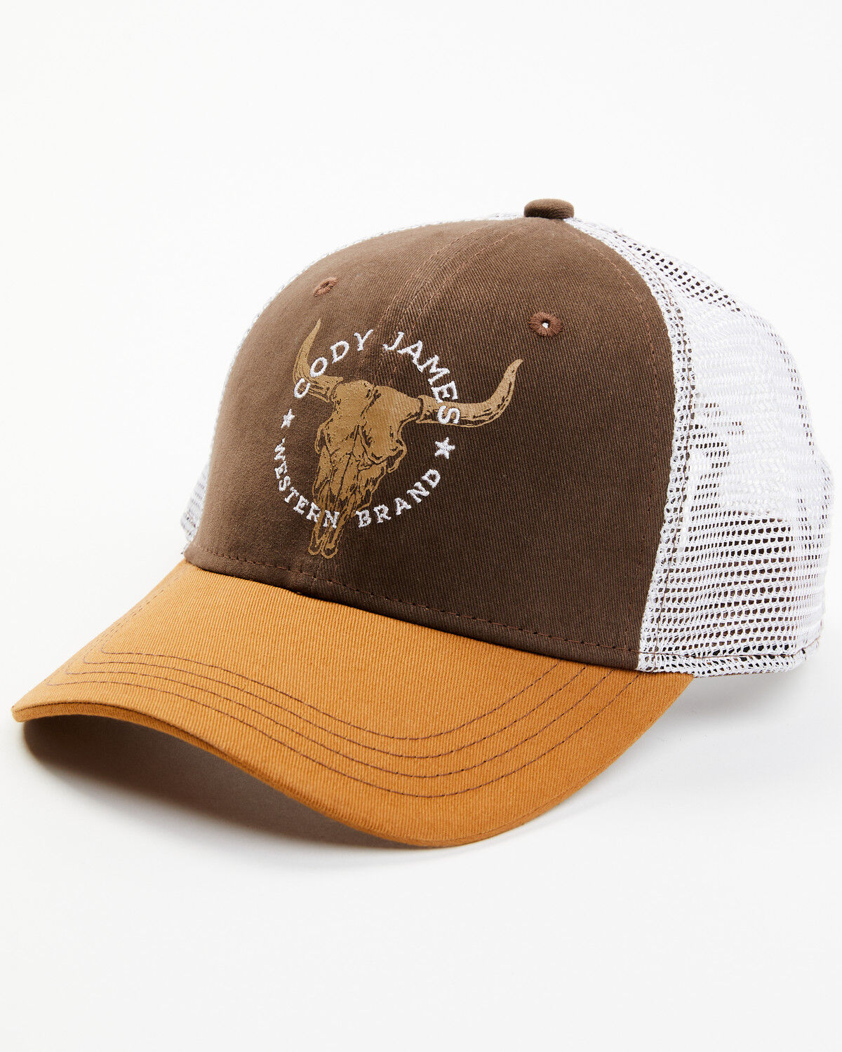 Image #1 - Cody James Men's Steer Horn Ball Cap, Brown, hi-res