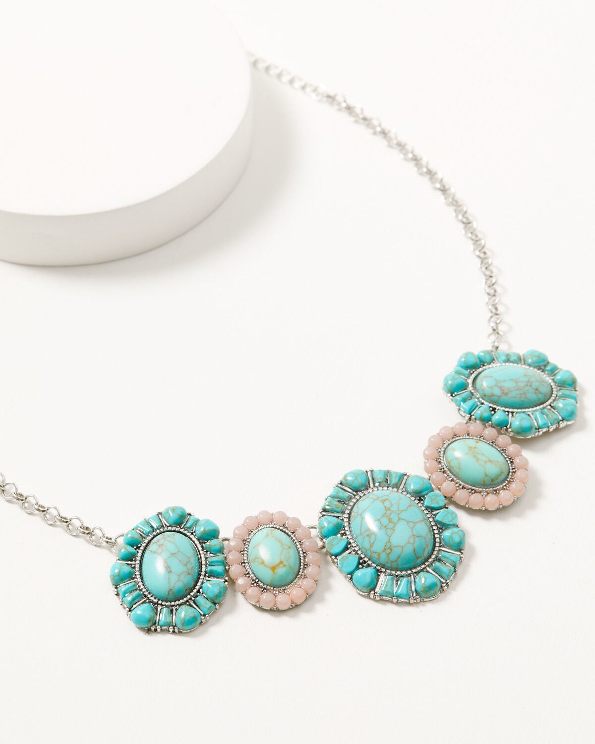 Image #2 - Shyanne Women's Station Statement Necklace, Silver, hi-res