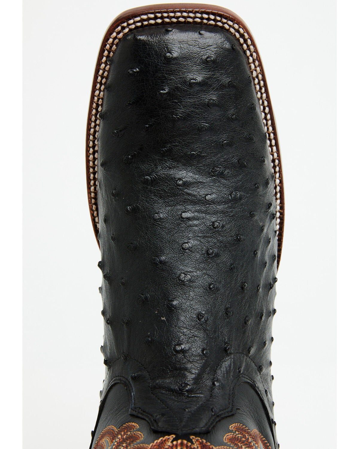 Image #6 - Ariat Men's Exotic Full Quill Ostrich Classic Cash Western Boots - Broad Square Toe, Black, hi-res