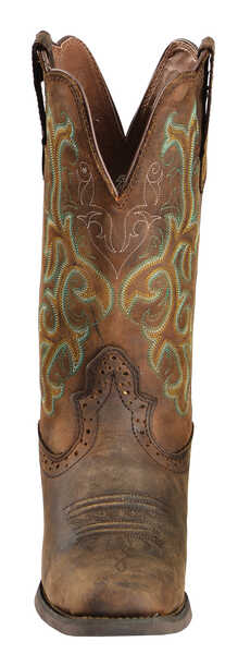Image #4 - Justin Women's Stampede Durant Western Boots - Square Toe, Sorrel, hi-res