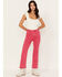 Image #1 - Idyllwind Women's High Risin Kick Stretch Flare Jeans, Cherry, hi-res