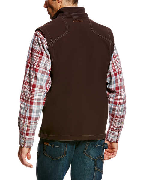 Image #2 - Ariat Men's Rebar Canvas Softshell Vest - Tall, Black, hi-res