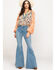 Image #6 - Free People Women's Light Wash High Rise Just Float On Flare Jeans, Blue, hi-res