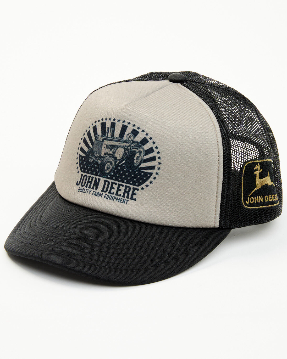 Image #1 - John Deere Men's Foam Front Trucker Cap, Olive, hi-res